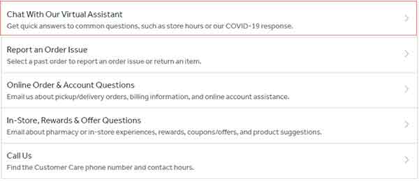 Stop and Shop customer virtual assistant