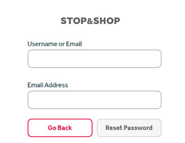 Renew Stop and Shop Password