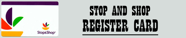 register card Stop and Shop
